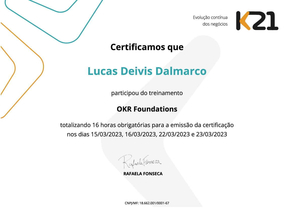 Certificado K21